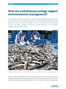 news  Nr. 01 /  08 . 07. 2013 How can evolutionary ecology support environmental management?
