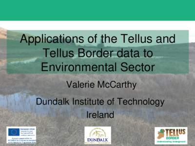 Importance of Tellus and Tellus Border data to the environment sector