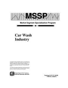 MSSP Market Segment Specialization Program Car Wash Industry