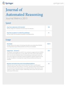 springer.com  Journal of Automated Reasoning Journal Metrics 2015