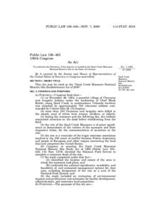 PUBLIC LAW 106–465—NOV. 7, [removed]STAT[removed]Public Law 106–465 106th Congress