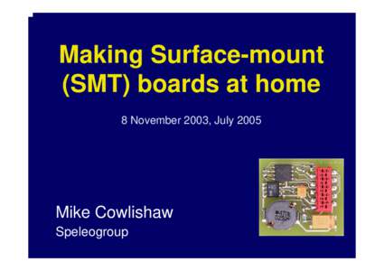 Making Surface-mount (SMT) boards at home