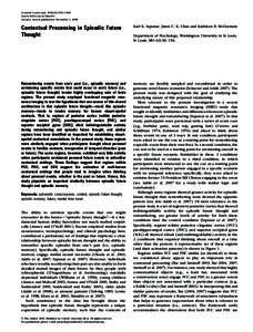 Cerebral Cortex July 2009;19:[removed]doi:[removed]cercor/bhn191 Advance Access publication November 2, 2008 Contextual Processing in Episodic Future Thought