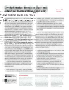Divided Justice: Trends in Black and White Jail Incarceration, Overrepresentation of people of color in the criminal justice system is a well-established subject of scholarly and policy attention. To date, howe