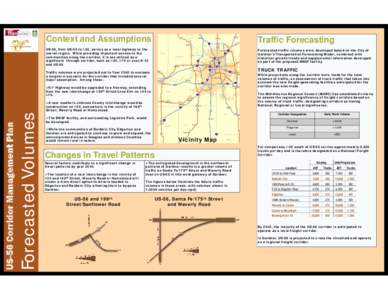 Context and Assumptions  Traffic Forecasting US-56, from US-59 to I-35, serves as a local highway to the overall region. While providing important access to the