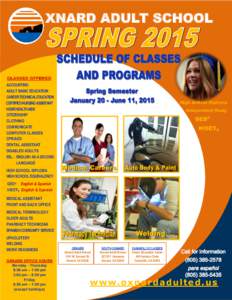 XNARD ADULT SCHOOL  CLASSES OFFERED ACCOUNTING ADULT BASIC EDUCATION CAREER TECHNICAL EDUCATION