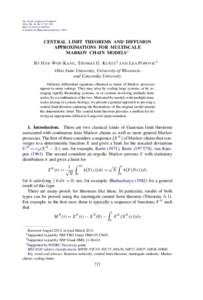 Central limit theorems and diffusion approximations for multiscale Markov chain models