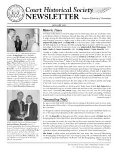 Court Historical Society  NEWSLETTER Eastern District of Tennessee