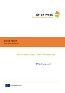 GREEN PROCA Green Public Procurement Procurement and Climate Protection  Office Equipment