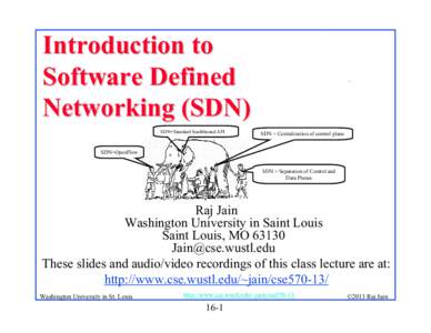 Introduction to Software Defined Networking (SDN)