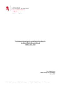 Statistiques concernant les demandes de protection internationale au Grand-Duché de Luxembourg du mois de juin 2011