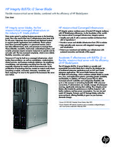HP Integrity BL870c i2 Server Blade- Data sheet (US English)