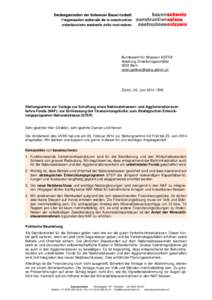 Bundesamt für Strassen ASTRA Abteilung Direktionsgeschäfte 3003 Bern [removed]  Zürich, 20. Juni[removed]BW