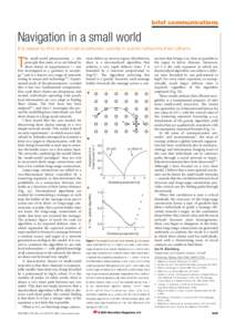 brief communications  Navigation in a small world