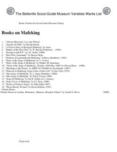 Microsoft Word - books about Mafeking