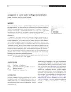Q IWA Publishing 2007 Journal of Water and Health | 05.Suppl 1 | Assessment of source water pathogen contamination Magali Dechesne and Emmanuel Soyeux