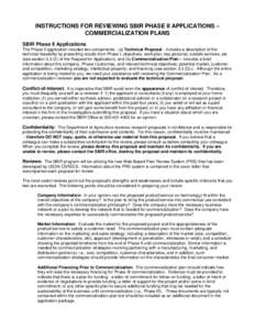 [PDF] Instructions for Reviewing USDA SBIR Phase II Applications – Commercial Content of Proposal