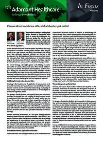 In Focus May 2015 Personalized medicine offers blockbuster potential