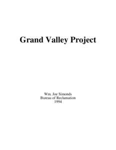 Grand Valley Project  Wm. Joe Simonds