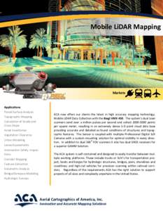 Mobile LiDAR Mapping  Markets Applications Paved Surface Analysis