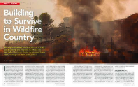 SPECIAL REPORT  Building to Survive in Wildfire Country
