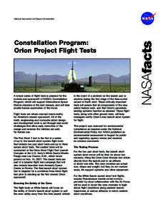 Manned spacecraft / Pad abort test / Orion / Boilerplate / Pad Abort 1 / Launch escape system / Constellation program / Space Shuttle / Ares I / Spaceflight / Human spaceflight / Apollo program