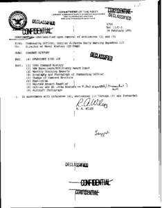 5700  Ser 11/C-3 28 February 1991 CONFIDENTp-Unclassified upon removal of enclosures (2) and (3) I