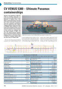 Shipbuilding | Containerships  CV VENUS 5300 – Ultimate Panamax