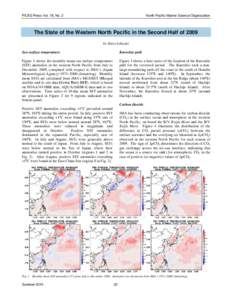 PICES Press Vol. 18, No. 2  North Pacific Marine Science Organization The State of the Western North Pacific in the Second Half of 2009 by Shiro Ishizaki