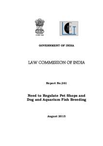 GOVERNMENT OF INDIA  LAW COMMISSION OF INDIA Report No.261
