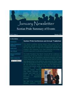 January Newsletter Scotian Pride Summary of Events Vol 2, Issue 1 January 2011