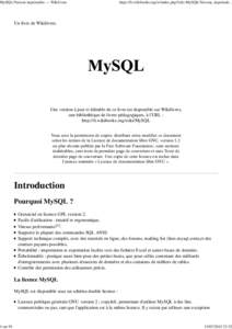 MySQL/Version imprimable — Wikilivres