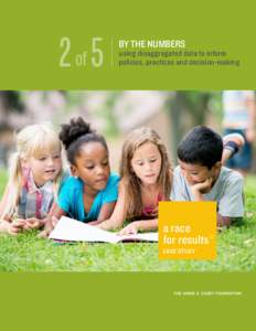 2 of 5  BY THE NUMBERS using disaggregated data to inform policies, practices and decision-making