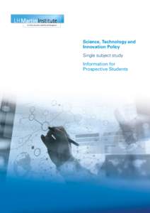 Science, Technology and Innovation Policy Single subject study Information for Prospective Students