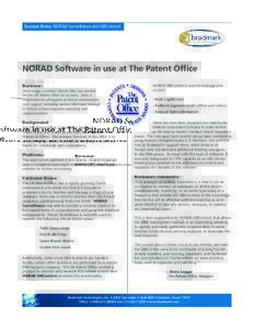 Success Story: NORAD Surveillance and DBControl  NORAD Software in use at The Patent Office Reviewer: Steve Legge, Contract Oracle DBA, has worked for the UK Patent Office for 6 years. Steve is
