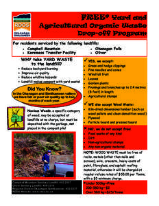 Yard Waste Drop Off poster