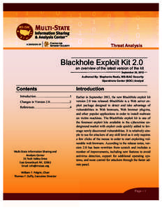 Threat Analysis: Blackhole Exploit Kit 2.0 ! ! ! !