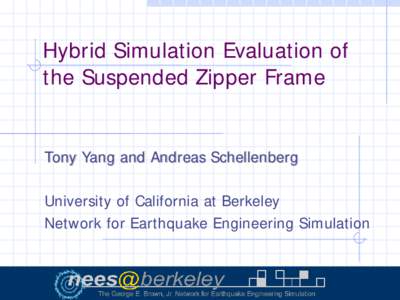 Earthquake engineering / Construction / Real estate / Civil engineering / Network for Earthquake Engineering Simulation / OpenSees / Simulation