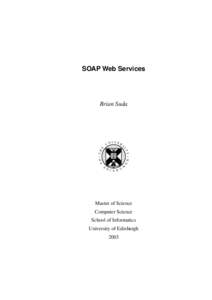SOAP Web Services  Brian Suda NI VER
