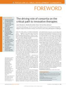 The driving role of consortia on the critical path to innovative therapies
