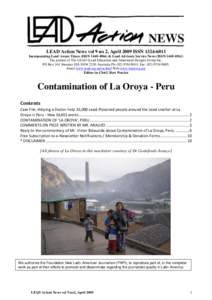 LANV9N2 - Contamination of La Oroya - Peru