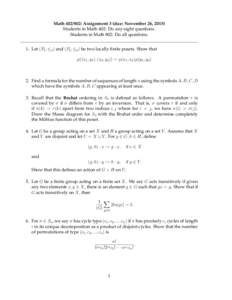 Permutation / Cycle index / Measure theory / Representation theory / Lie algebras / Sigma-algebra / Orbifold