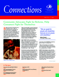 Connections  Consumer Health Foundation Dedicated to making a difference in the health of the community