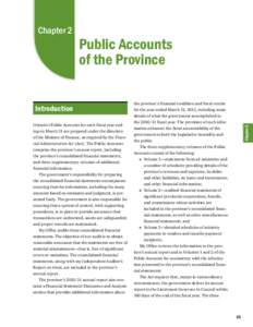 Chapter 2: Public Accounts of the Provice