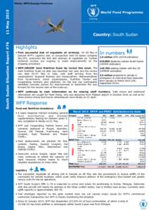 11 MayPhoto: WFP/George Fominyen South Sudan Situation Report #76