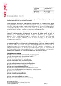 Microsoft Word - Communities policy MW.doc