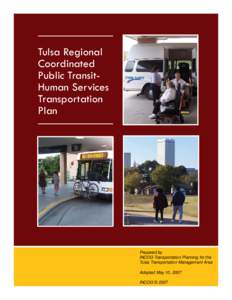 Tulsa Regional Coordinated Public TransitHuman Services Transportation Plan