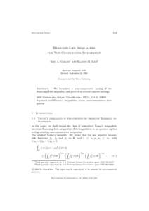 553  Documenta Math. Brascamp-Lieb Inequalities for Non-Commutative Integration