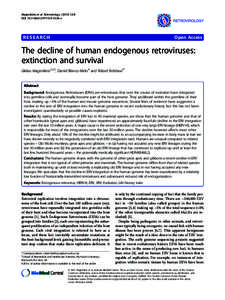 The decline of human endogenous retroviruses: extinction and survival