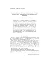 J. Korean Math. Soc[removed]), No. 0, pp. 1–  PRIME M -IDEALS, M -PRIME SUBMODULES, M -PRIME RADICAL AND M -BAER’S LOWER NILRADICAL OF MODULES J. A. Beachy, M. Behboodi, and F. Yazdi